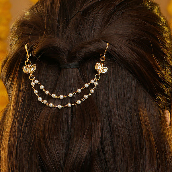 Ruby Raang Pearl Hair Jewellery - Distacart