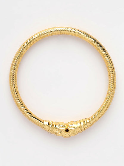 NVR Women's Set of 2 Gold-Plated Handcrafted Traditional Bangles - Distacart