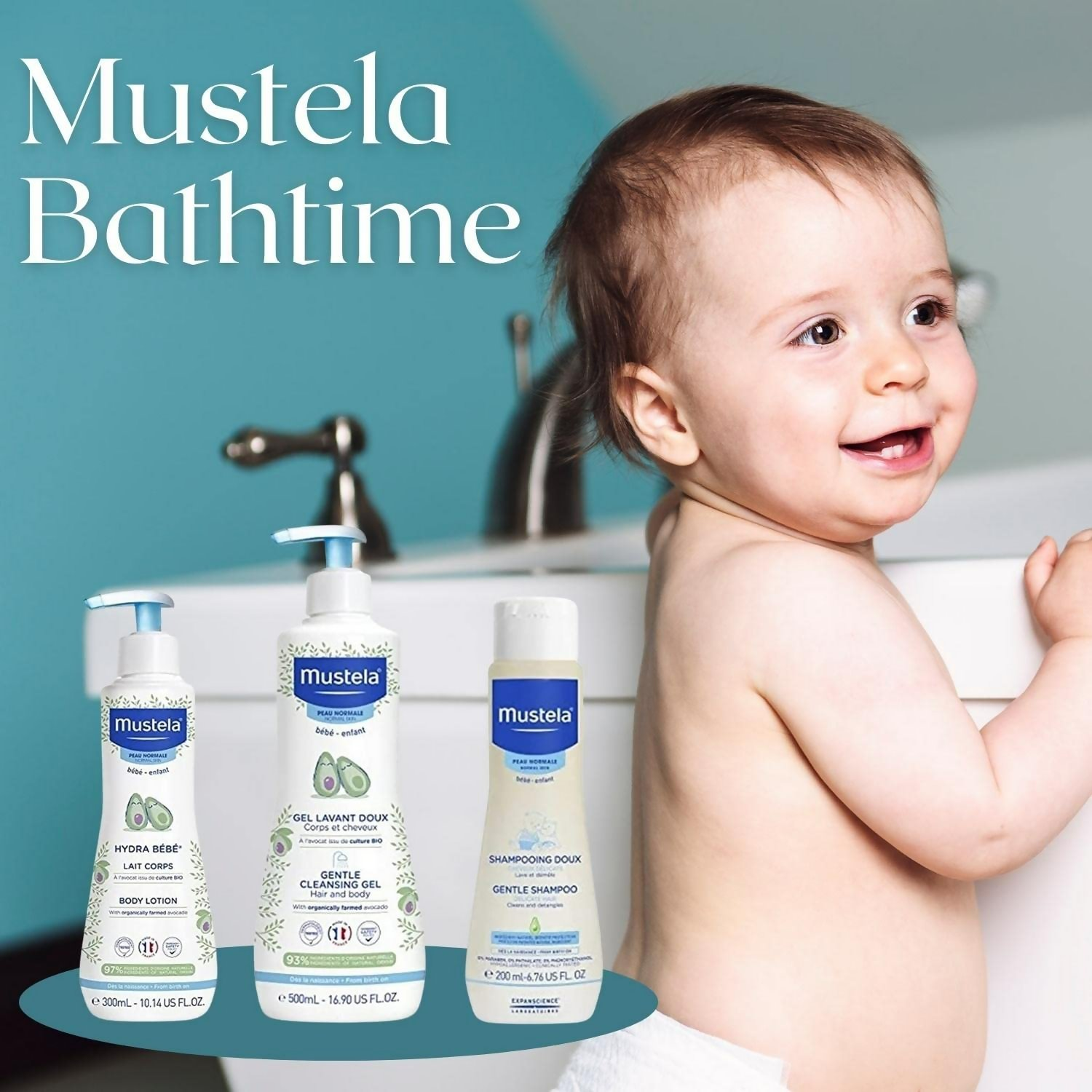 Mustela Bathtime Essential Kit Set - Distacart