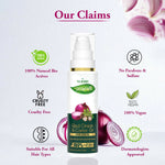 Thumbnail for VI-JOHN Prakritik Red Onion & Castor Oil Hair serum, Reduces Hair Loss, 100% Natural Bio Actives Hair Oil