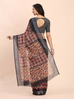 Thumbnail for Astita Linen Cotton Black Saree
