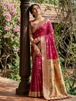 Thumbnail for Shree Shyam Fashion Pink Soft Silk Saree - Dista