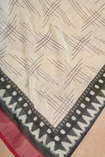 Thumbnail for Vastranavya Digital Printed Linen Ready To Wear Pocket Saree with Unstitched Blouse - Distacart