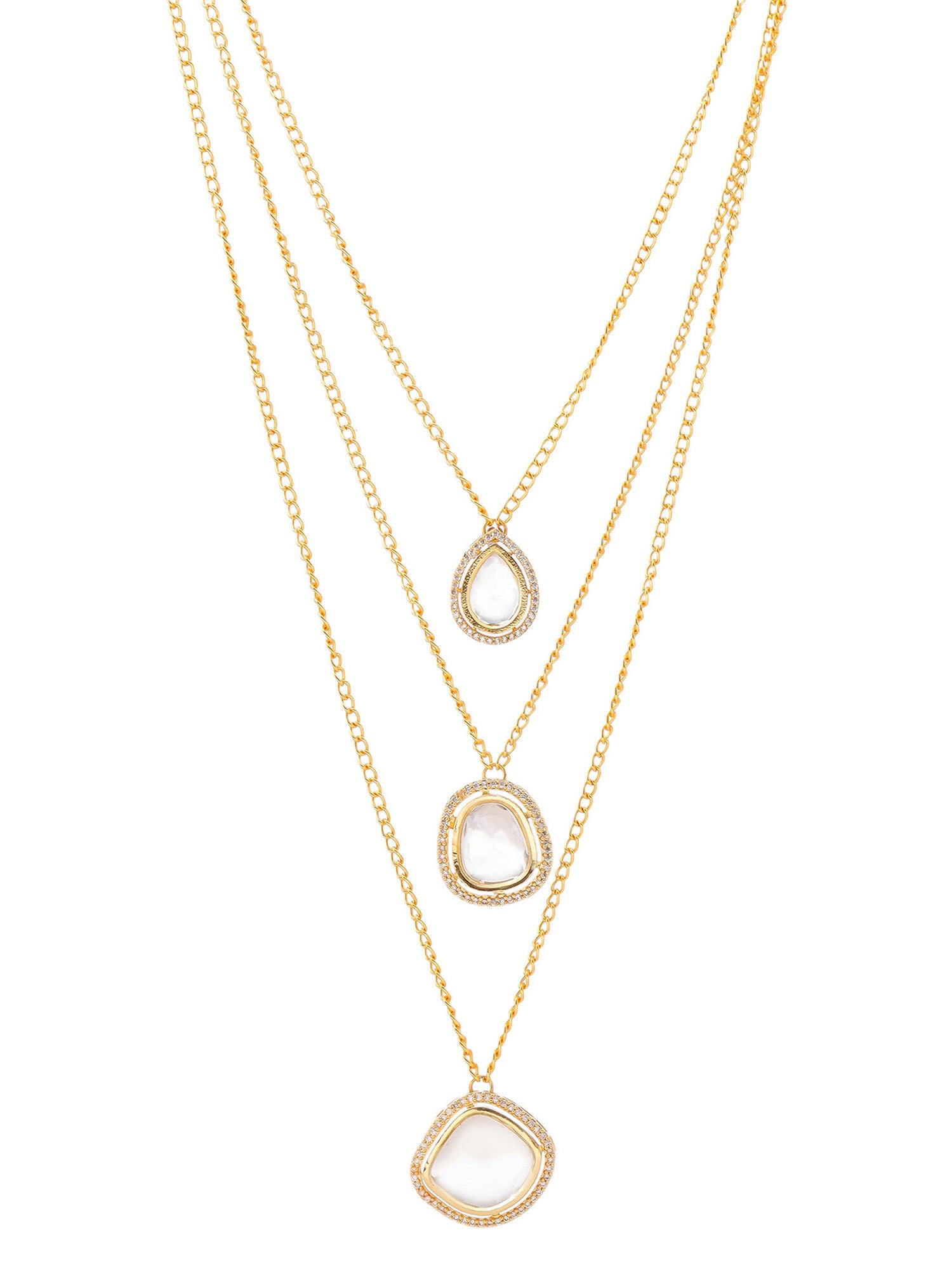 Ruby Raang Gold Kundan Layered Necklace