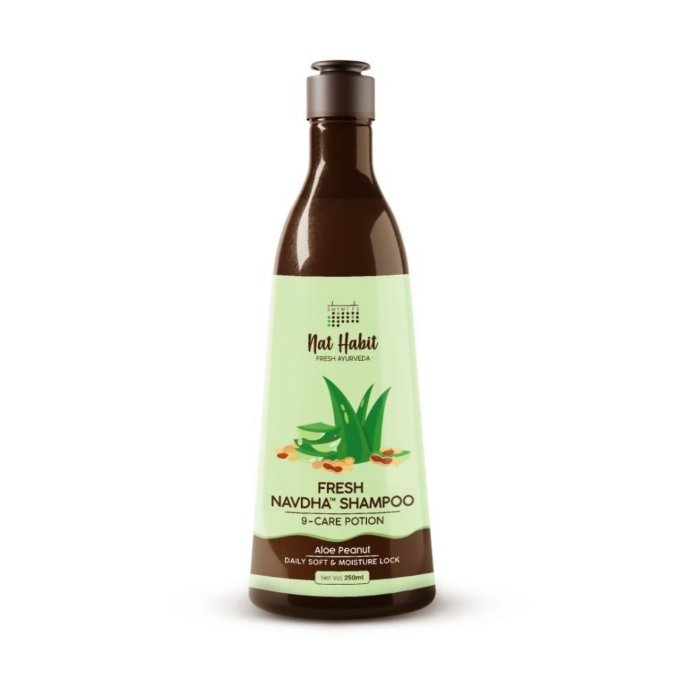 Nat Habit Aloe Peanut Navdha Shampoo - Distacart