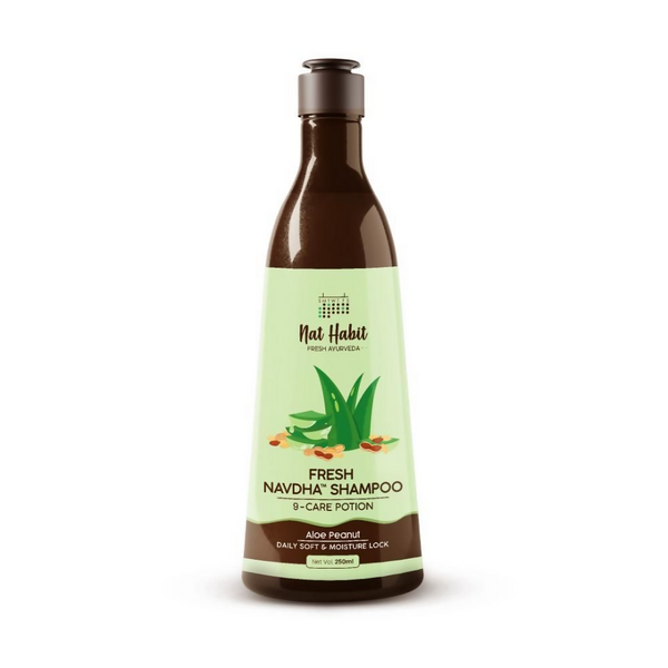 Nat Habit Aloe Peanut Navdha Shampoo - Distacart