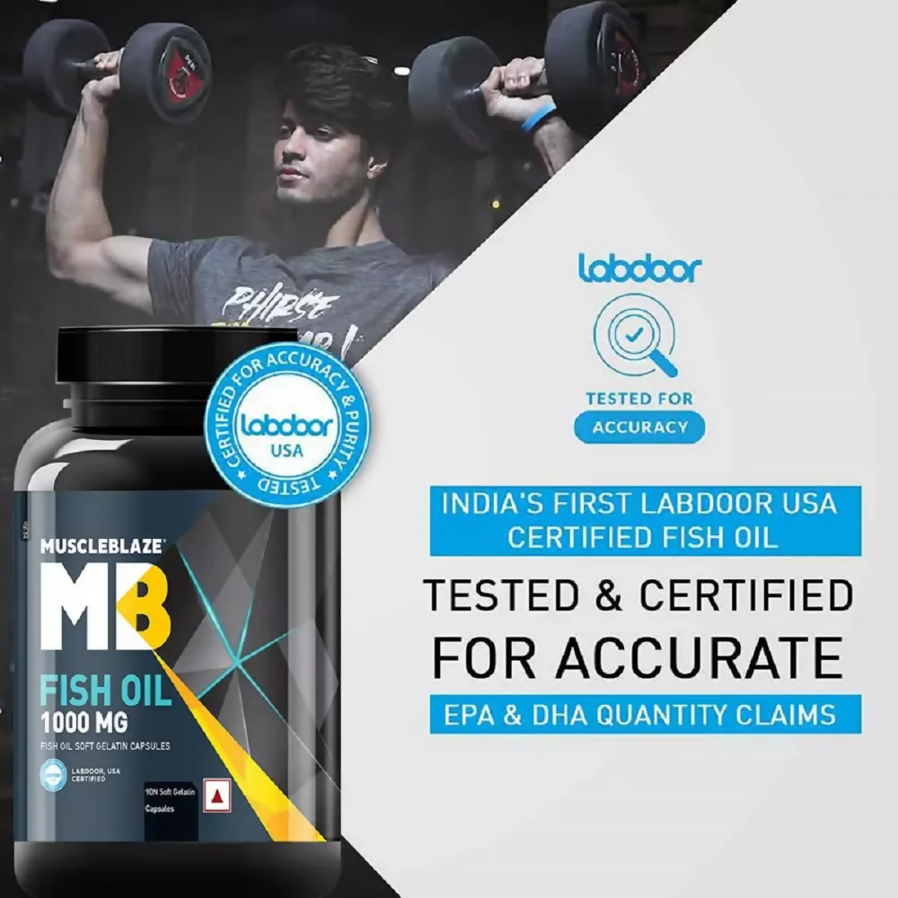 MuscleBlaze Fish Oil 1000 Mg Capsules - Distacart
