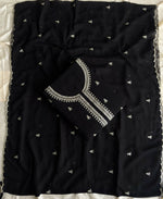 Thumbnail for KC Bollywood Style Black Georgette Suit For Women - Dista
