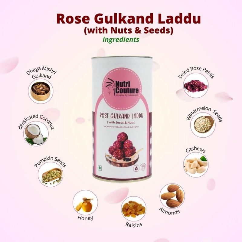 Nutri Couture Rose Gulkand Laddoo - Distacart