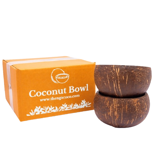 Thenga Natural Round Coconut Shell Bowl - Dista