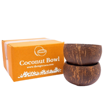 Thenga Natural Round Coconut Shell Bowl - Dista