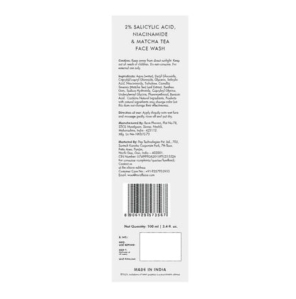 mCaffeine 2% Salicylic Acid Niacinamide & Matcha Tea Face Wash - Distacart