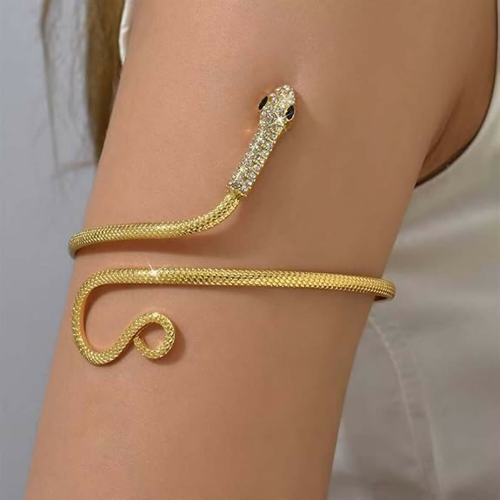 Joban Fashion Golden Brass Gold Snake Armlet - Distacart