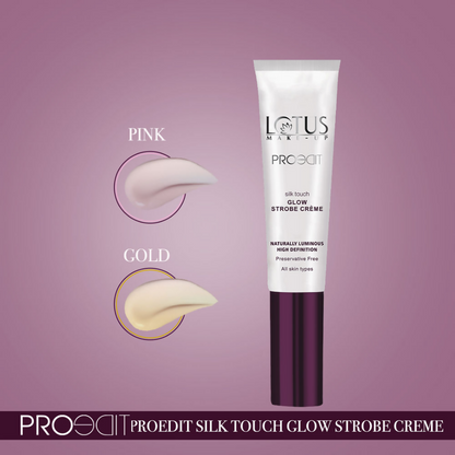Lotus Make Up Proedit Silk Touch Glow Strobe Creme - Gold - Distacart