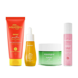 Aqualogica CSMS (Cleanser, Serum, Moisturizer, Sunscreen) Must Have Combo - Distacart