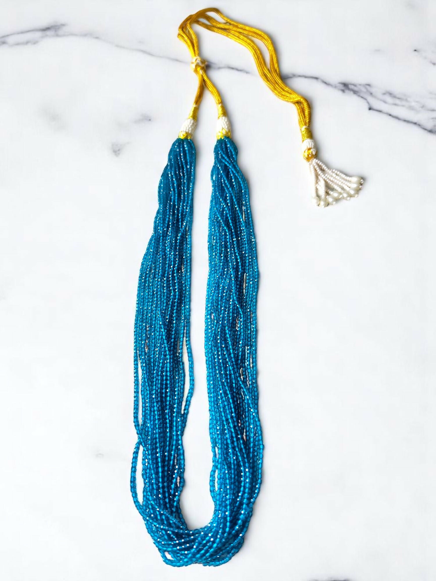 Inhanns Crystal Beads Luxe Edition – Multi-Layered Necklace - Sea Blue - Distacart