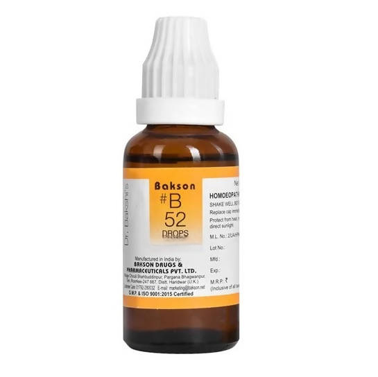 Bakson's Homeopathy B52 Drops - Distacart