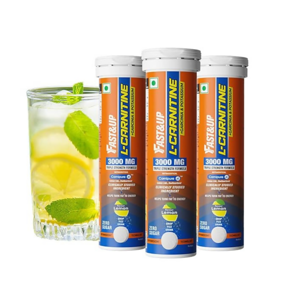 Fast&Up L Carnitine Tartrate 3000mg Effervescent Tablets - Lemon Flavour - Distacart