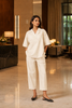 Aayaa Designer Pure Cotton Cord Set-Off White - Dista