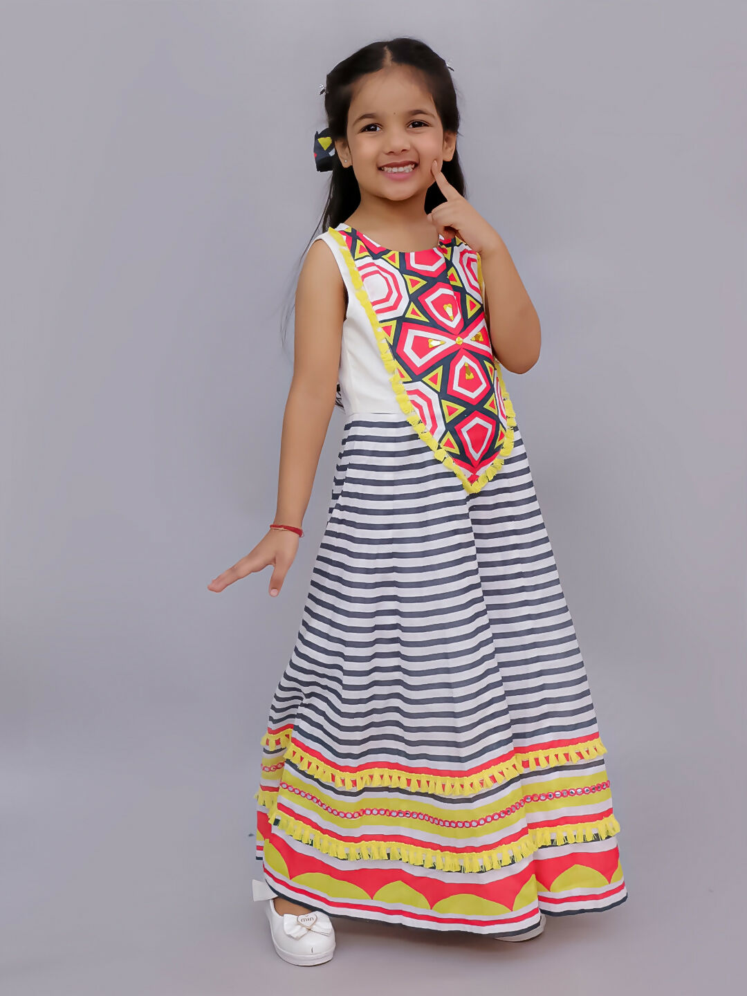 Lil Drama Shor-Gul Multicolor Jumpsuit for Girls