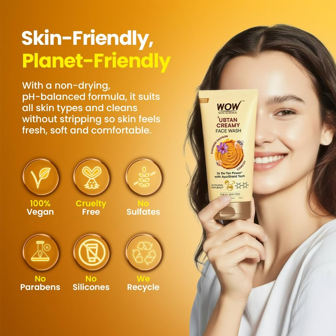WOW Skin Science Ubtan Creamy Face Wash - Distacart