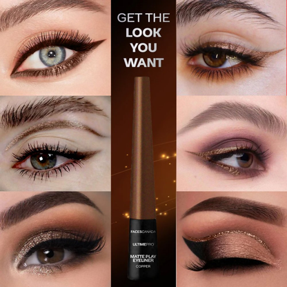 Faces Canada Ultime Pro Matte Play Eyeliner - Copper - Distacart