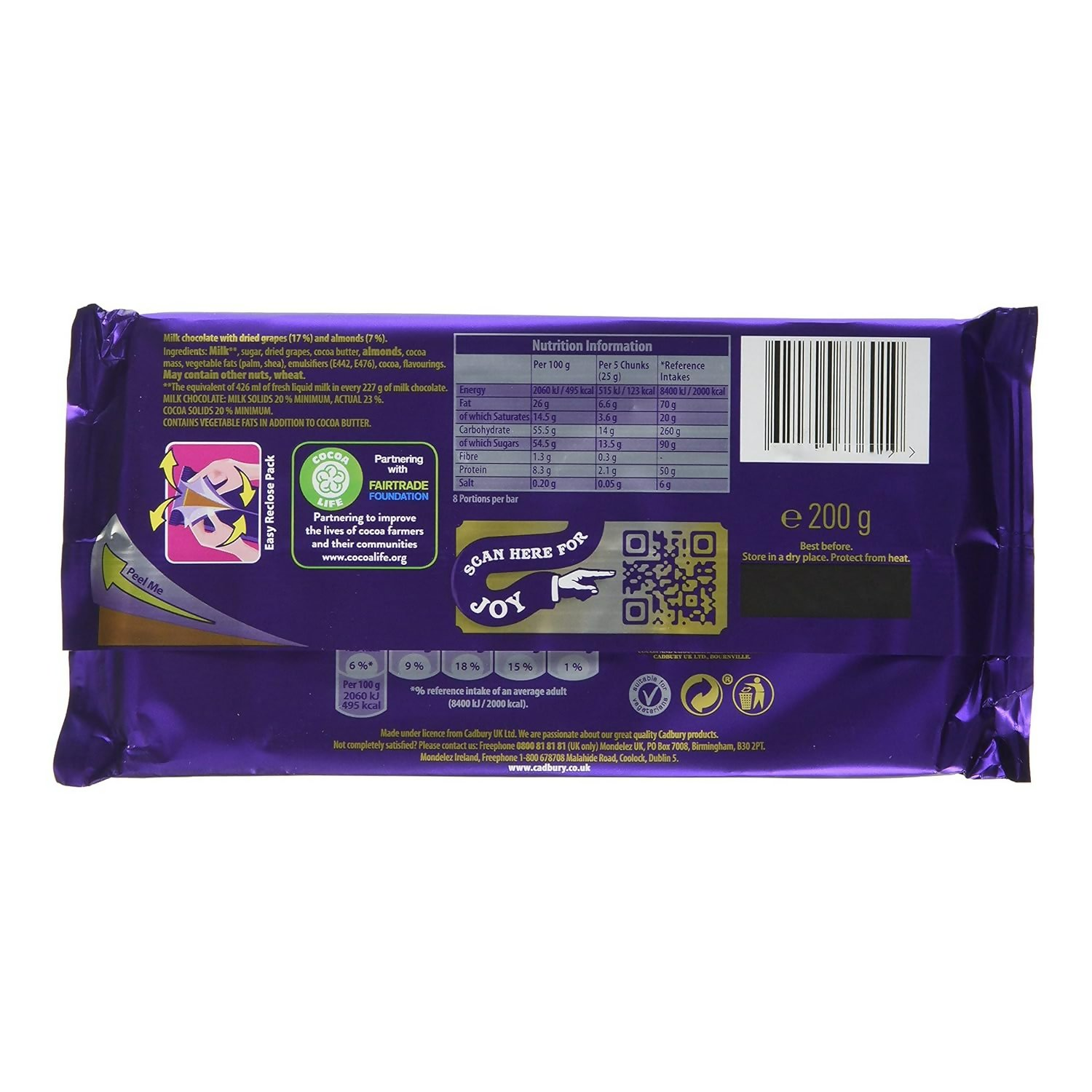 Cadbury Dairy Milk Fruit & Nut Milk Chocolate Candy Bars - Distacart