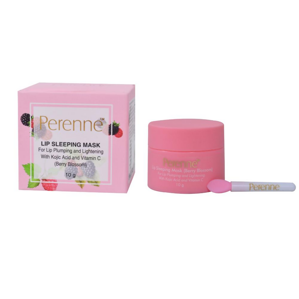 Perenne Lip Sleeping Mask With Kojic Acid & Vitamin C - Berry Blossom - Distacart