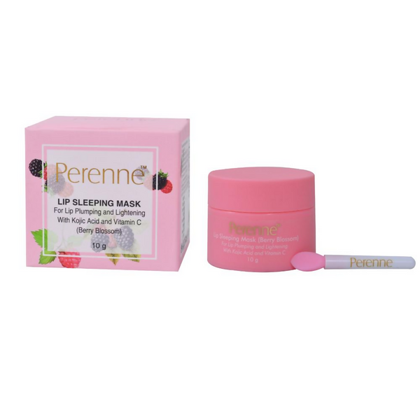 Perenne Lip Sleeping Mask With Kojic Acid & Vitamin C - Berry Blossom - Distacart