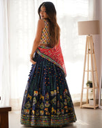 Thumbnail for Joban Fashion Multicolor Lehenga Georgette Coding Dori with Sequence with Rivet Moti
