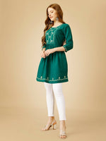Thumbnail for Jyoti Fashion Women's Rama Viscose Rayon Embroidered Casual Top - Distacart