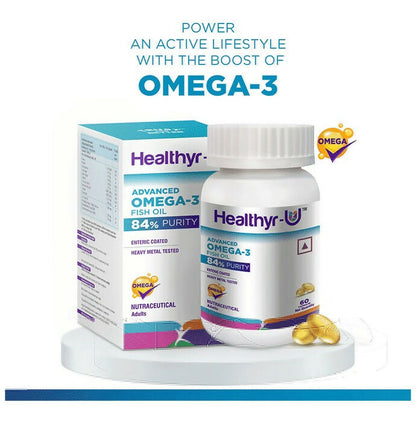 Healthyr-U Advanced Omega 3 Fish Oil Capsules - Distacart
