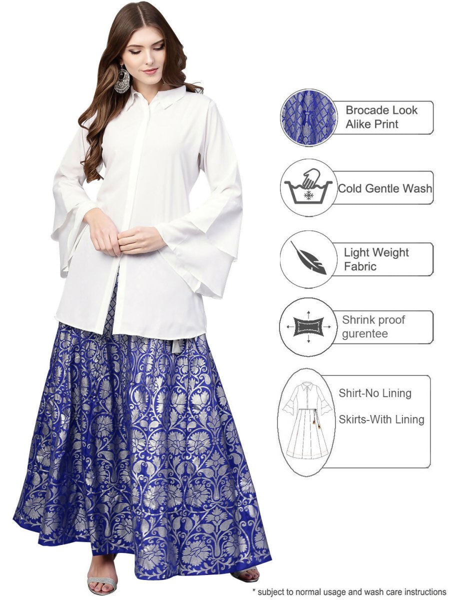 Ahalyaa Women's Traditional Wea Co-ods - White - Distacart