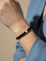 Thumbnail for NVR Unisex Black & White Crystal Beaded Bracelet - Distacart