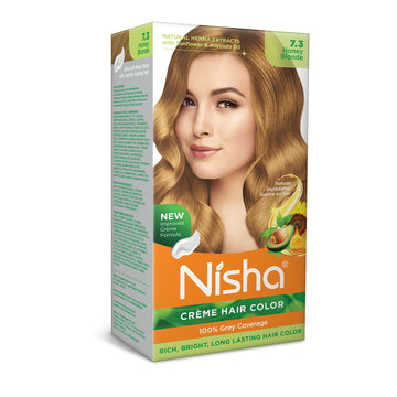 Nisha Creme Hair Color for Women - Honey Blonde - Distacart