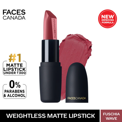 Faces Canada Weightless Matte Finish Lipstick - Fuschia Wave 02 - Distacart