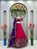 Thumbnail for Preksha Creation Red Foux Georgette With Thread With 9Mm Sequence Women Lehenga Choli - Distacart