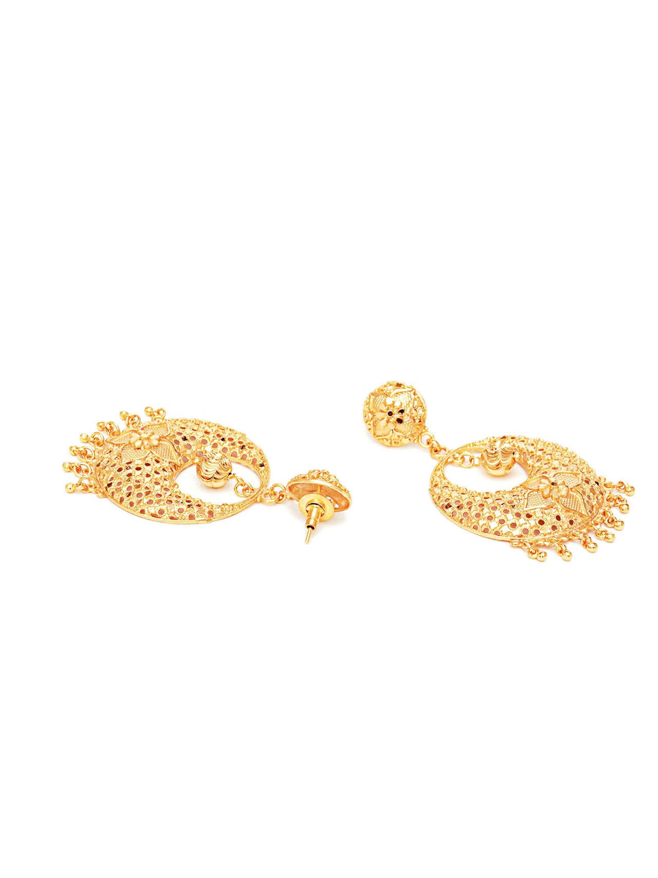 Golden Earrings (Gold) - Ruby Raang - Distacart