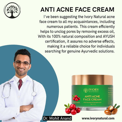 Ivory Natural Acne Face Cream For Acne Free Face - Distacart