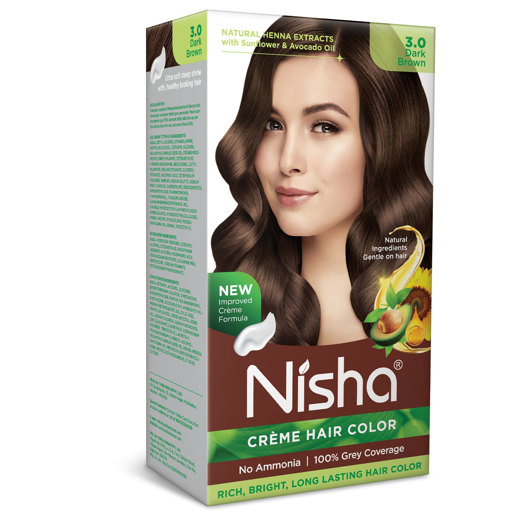 Nisha Creme Hair Color for Women - Dark Brown - Distacart