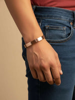 Thumbnail for NVR Men's Rose Gold Kada Bracelet - Distacart
