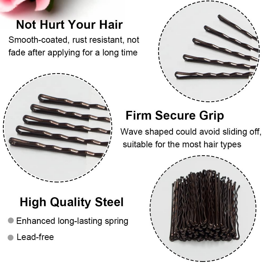 Bronson Professional Bobby Hair Pins Big Thick Black Ball Tip Metal - Dista