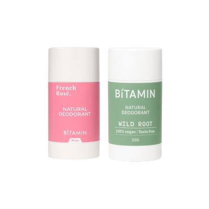 Bitamin Natural Deodorant French Rose, Wild Roo Roll On - Distacart