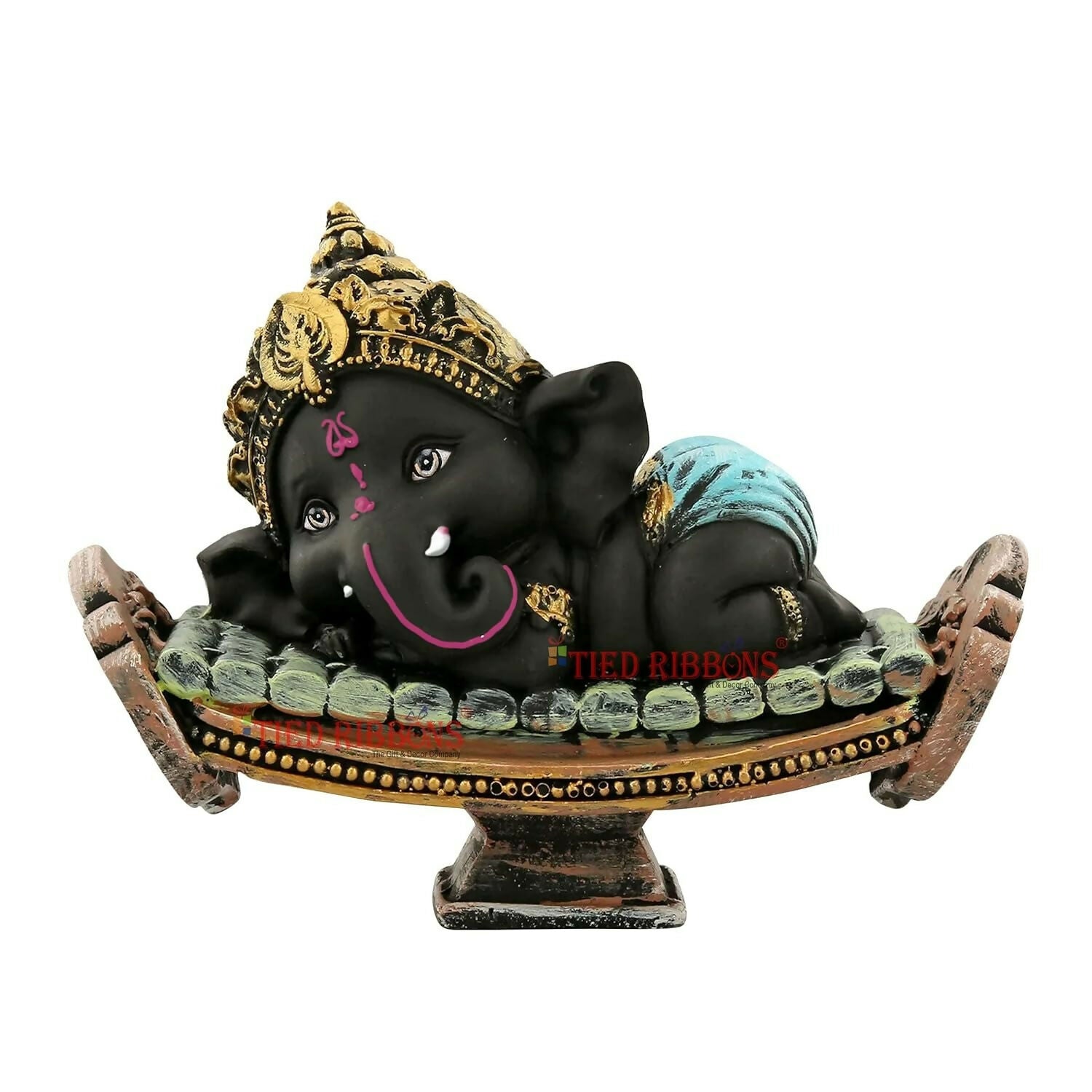 Tied Ribbons Resin Ganesh Statue Murti - Distacart