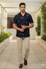 Vriksha — Navy Dabu Cotton Shirt by Hilo Design - Dista