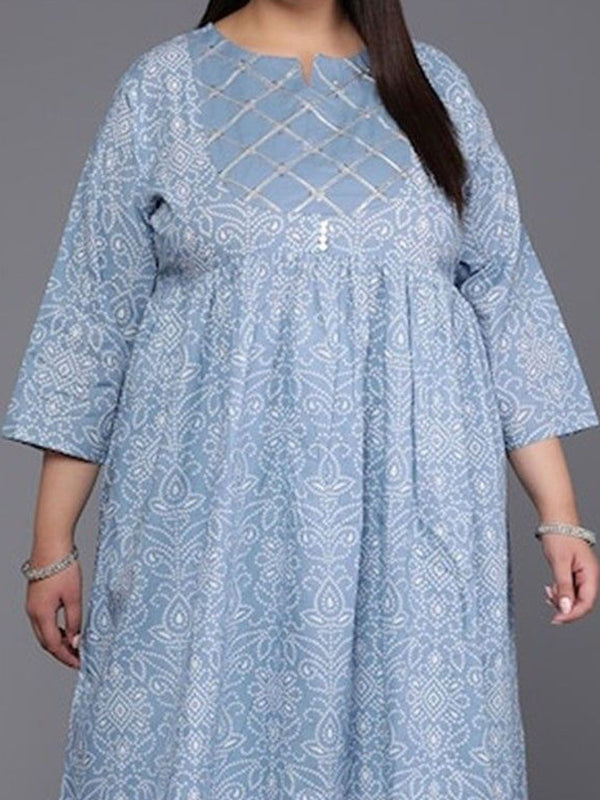 Sztori Geometric Printed Regular A-Line Kurta - Distacart