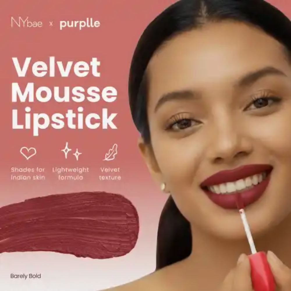 NY Bae Velvet Mousse Liquid Lipstick - Barely Bold 08 - Distacart