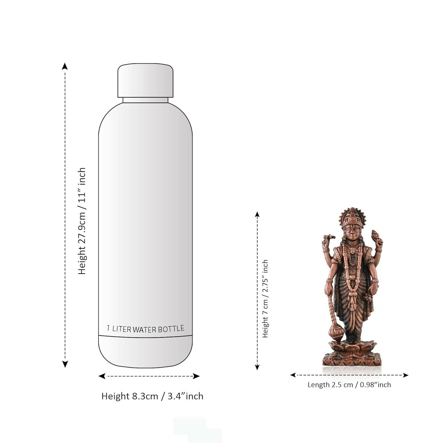 Craftvatika Copper Vishnu Idol - Distacart