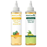 Thumbnail for Wishcare 100% Pure Cold Pressed Olive Oil & Badam Rogan Sweet Almond Oil Combo - Distacart