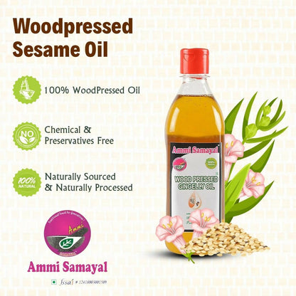 Ammi Samayal Wood Cold Pressed Sesame Oil - Distacart